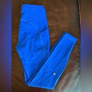 Lululemon Fast and Free Cobalt Blue Leggings